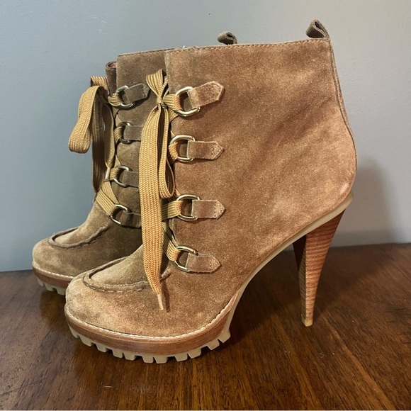 Michael Kors camel suede stiletto boots. Women's size 9.5. - Picture 4 of 14